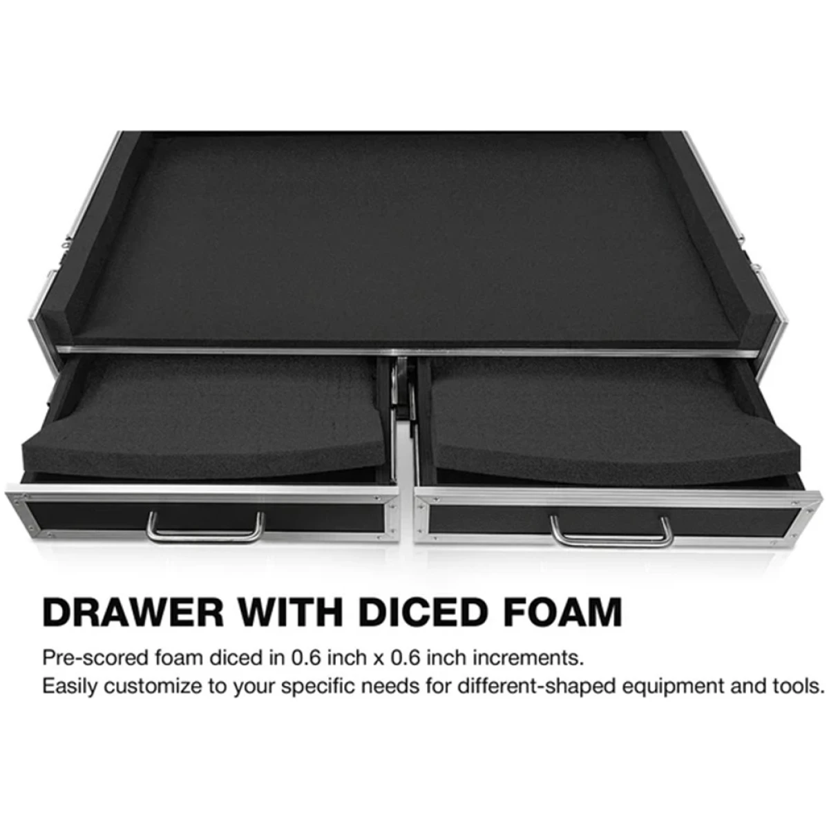 Sound Town STRC-M32DHD2 M32 Flight Case-Dog box,2 Drawers - Image 6
