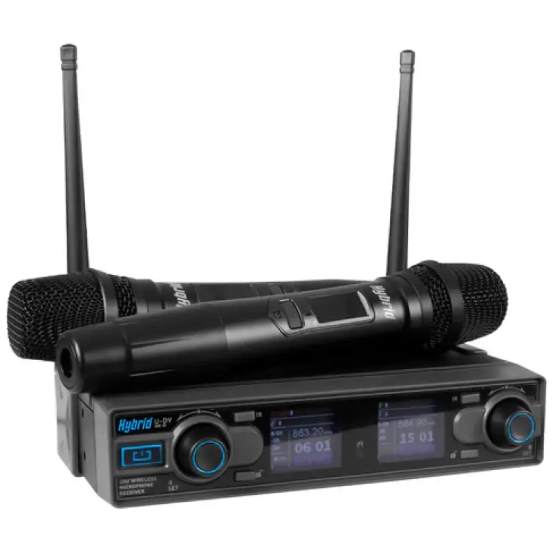 Hybrid U-DV MK3 Dual Handheld Wireless Microphone