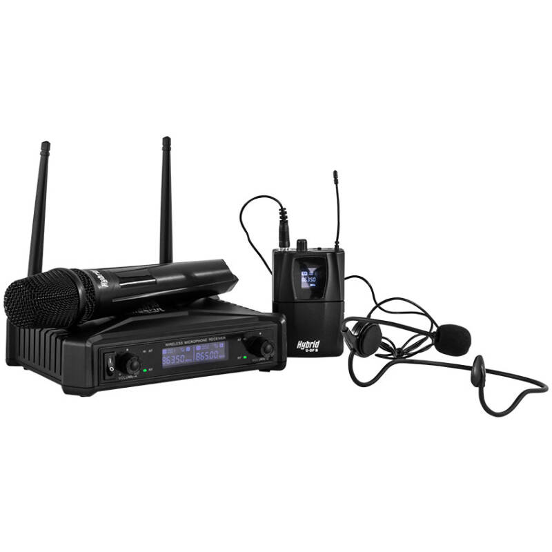 Hybrid U-DF B Handheld + Headset Wireless Microphone System