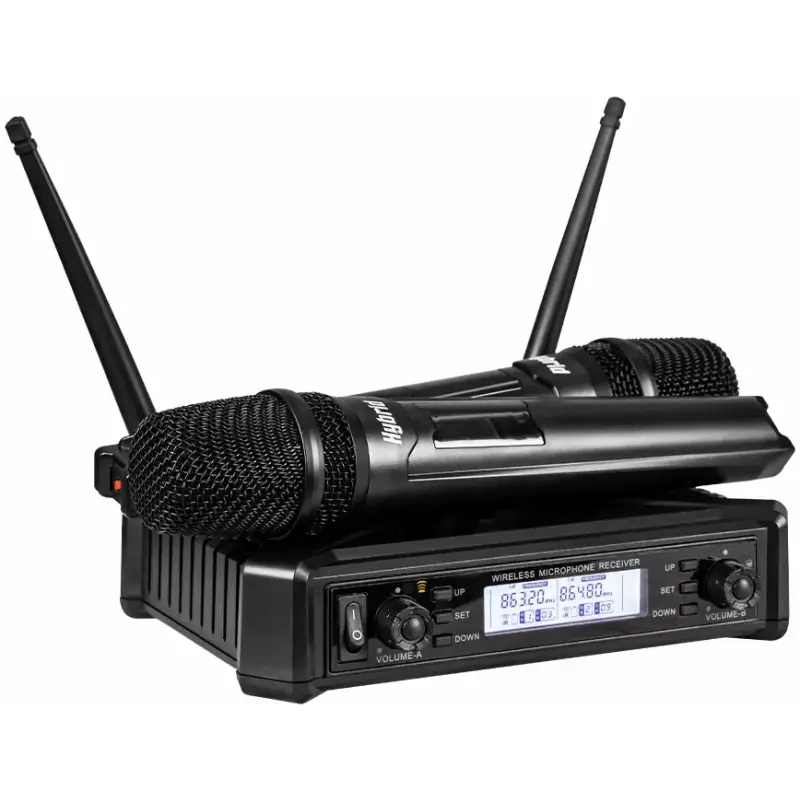 Hybrid U-DV B 2 x Handheld Wireless Microphone