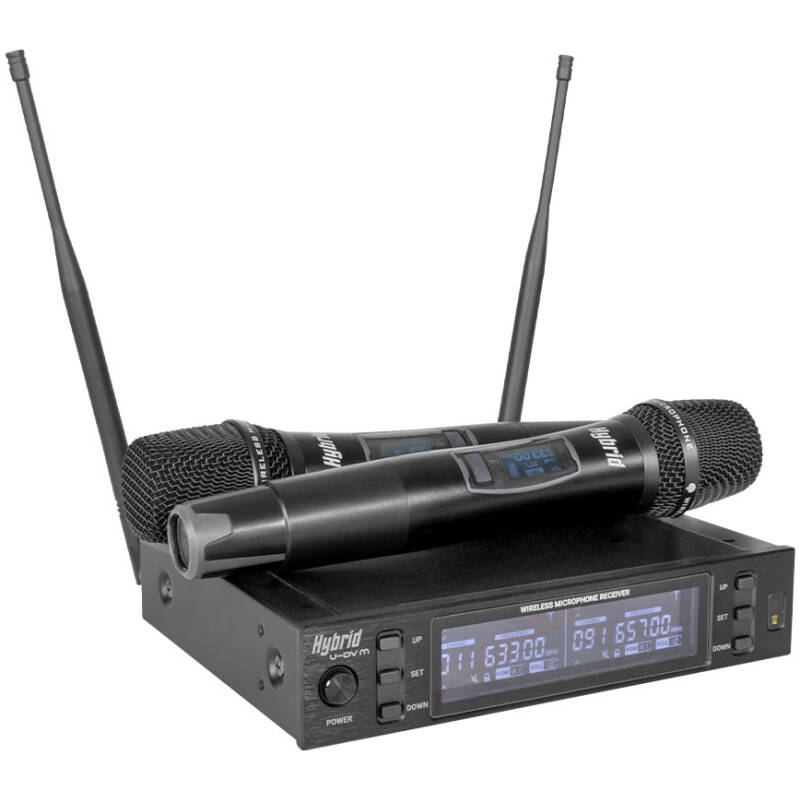 Hybrid U-DV M Dual Handheld Wireless Microphone System