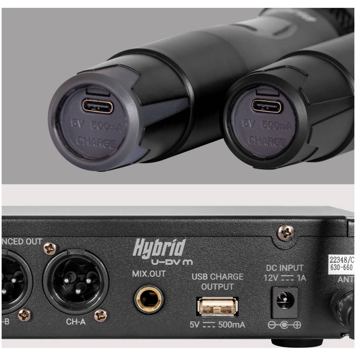 Hybrid U-DV M Dual Handheld Wireless Microphone System - Image 6