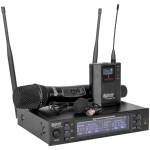 Hybrid U-DV M Handheld And Lapel Wireless Microphone System