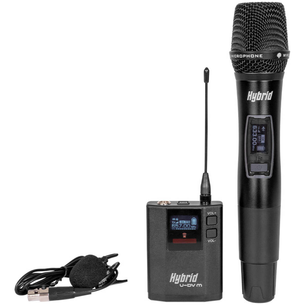 Hybrid U-DV M Handheld And Lapel Wireless Microphone System - Image 2