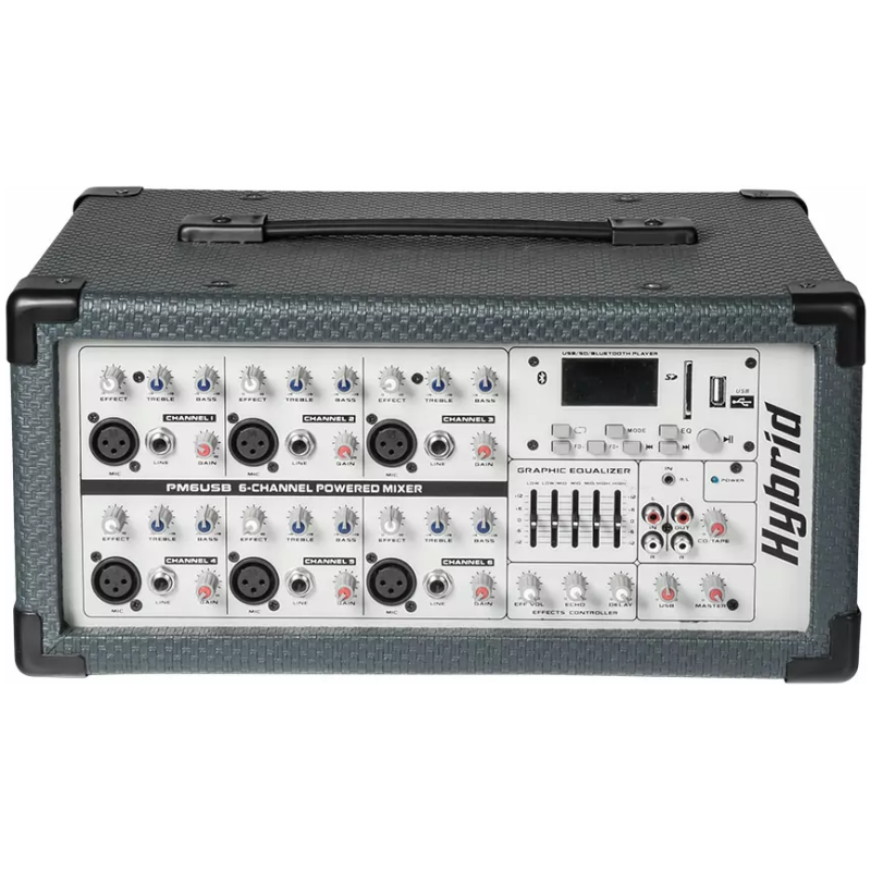 Hybrid PM6USB 6-Channel Powered Mixer With USB Interface