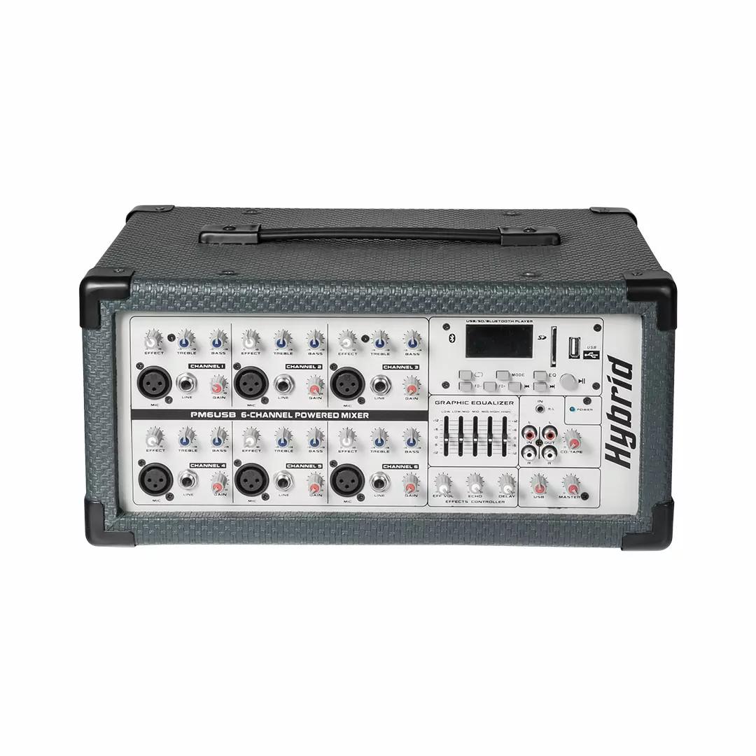 VIVMIXHYB026-2 Hybrid PM6USB 6-Channel Powered Mixer With USB Interface - Image 1