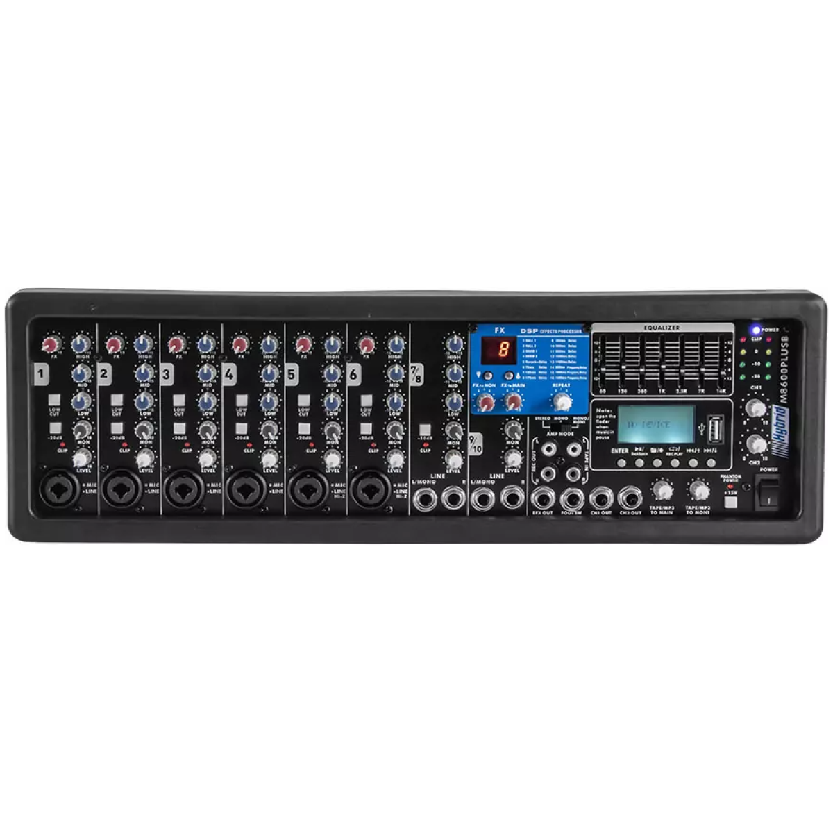 Hybrid M8600PLUSB 8-Channel Powered Mixer - Image 2