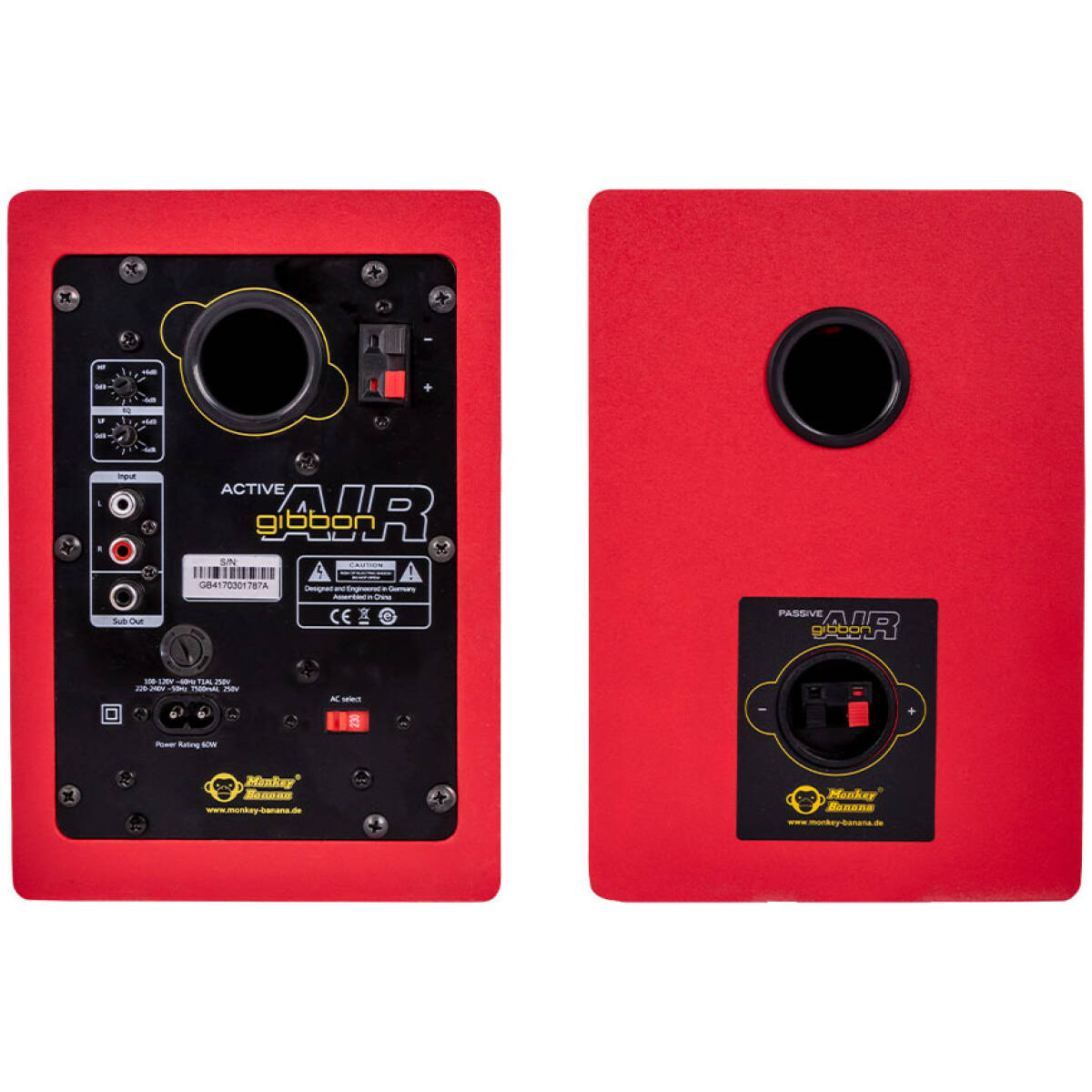 Monkey Banana Gibbon AIR Red – Active Bluetooth Speaker System - Image 3