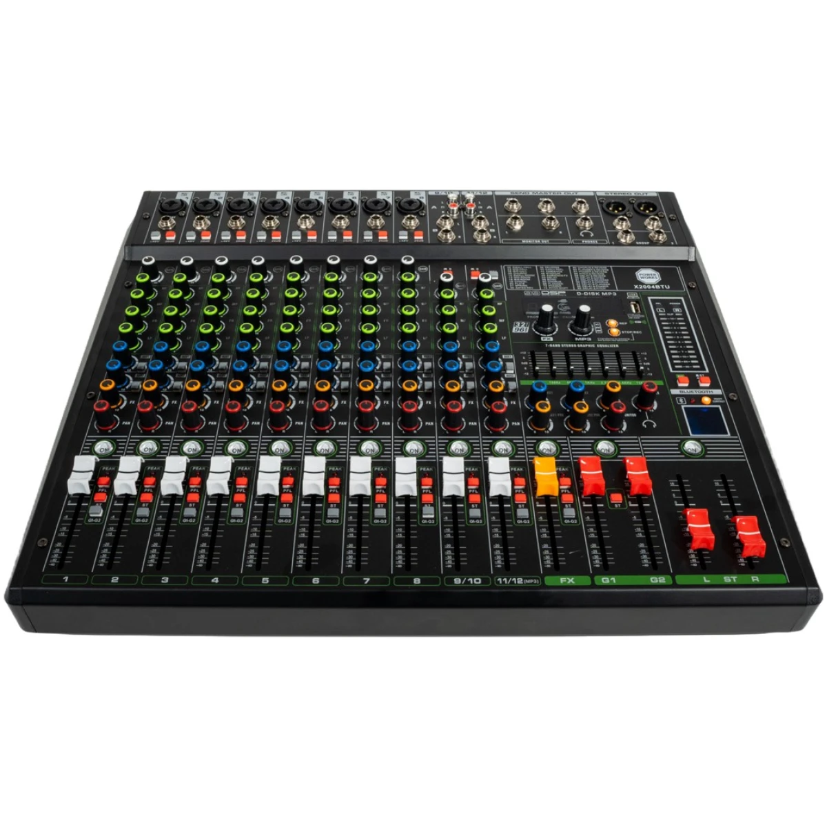 PowerWorks X2004BT-USB 8 Mono and 2 Stereo Channel Mixer - Image 3