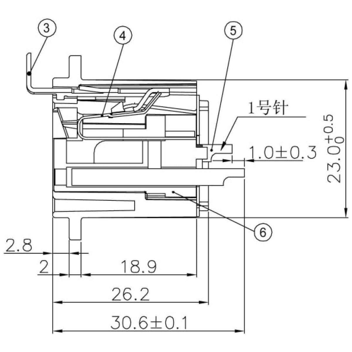Enova XL15FB - XLR Female Chassis Connector;5-Pin Black Metal - Image 3