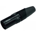 Enova XL25MB - XLR Male Cable Connector;5-pin; Black Metal