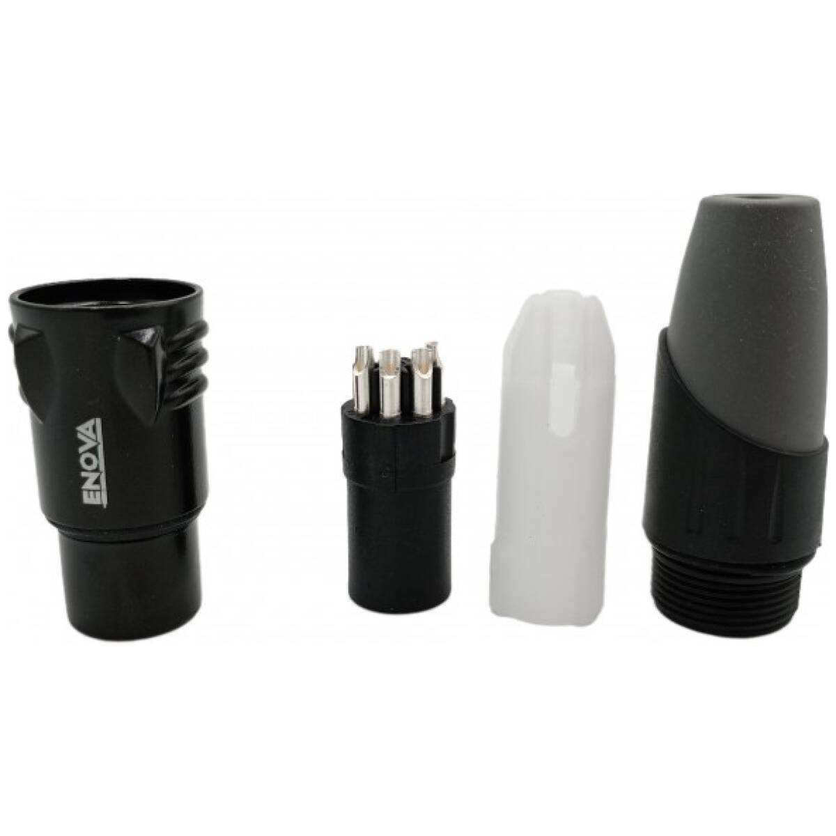 Enova XL25FB - XLR Female Cable Connector;5-pin Black Metal - Image 4