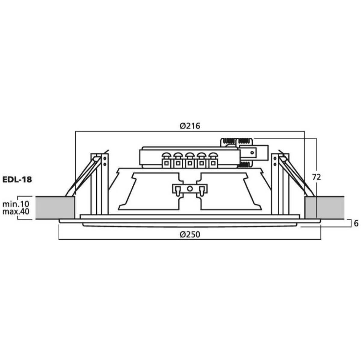 Monacor EDL-18  Flush-mount Speakers - Image 2