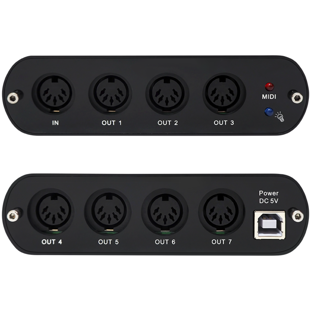 MIDIPLUS MIDI Thru 7 1 MIDI in 7 MIDI Out Interface - Image 2
