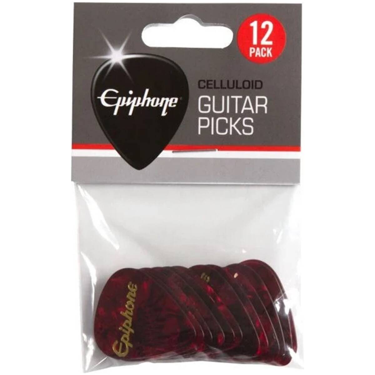 Epiphone APRE12-74T Red Pearloid Thin Picks 12 Pack - Image 3