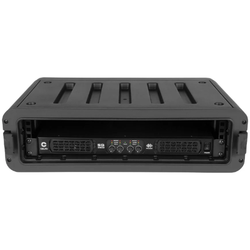 Celto Acoustique SQ8800 + 2U Case 4-Channel Class-D Switch-Mode Amplifier With Touring Flight Case