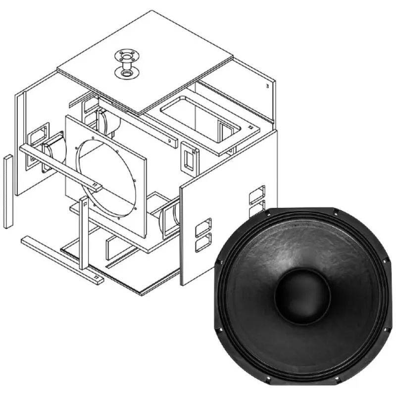 HYBRID+ DS18-1000/FP SINGLE 18inFLAT-PACK SUB-BASS