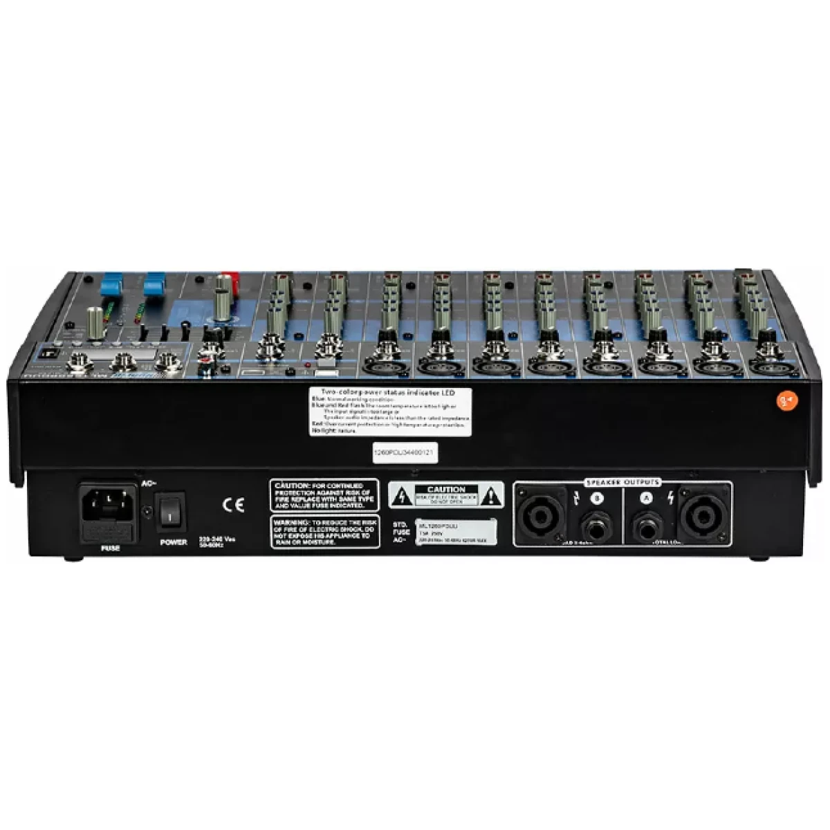 Hybrid ML1260PDUU 12-Channel Powered Mixer With Dual USB Bluetooth & DSP Effects - Image 3