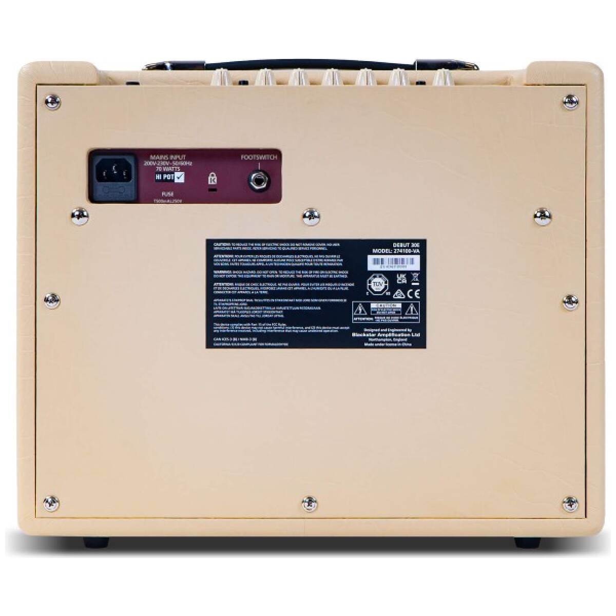 Blackstar DEBUT-30E Cream and Oxblood Amplifier - Image 4
