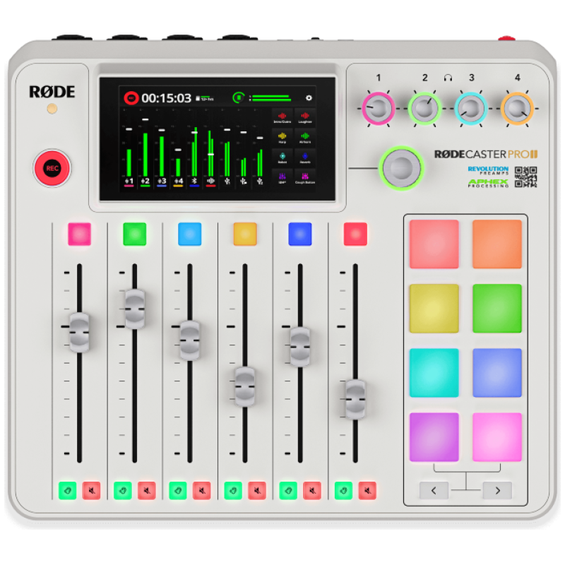 RODE RØDECaster Pro II-W – White Edition Integrated Audio Production Console