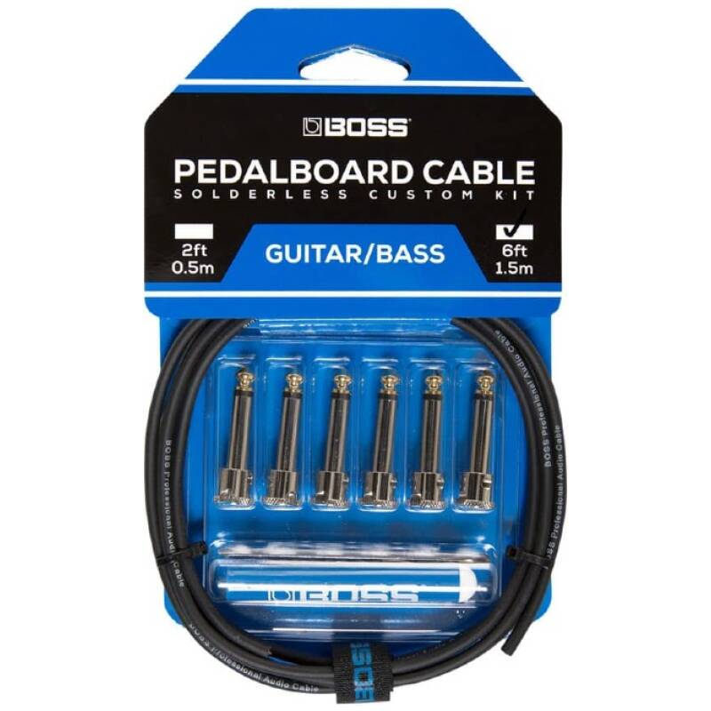 Boss BCK-6 1.5m Solderless Pedalboard Patch Cable Kit