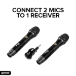 Gemini GMU-M200 UHF Dual Wireless Microphone System - Image 2