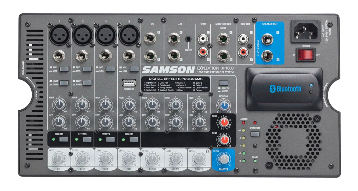 Samson SAMS-XP1000B Expedition XP1000 1000-Watt Portable PA System - Image 4