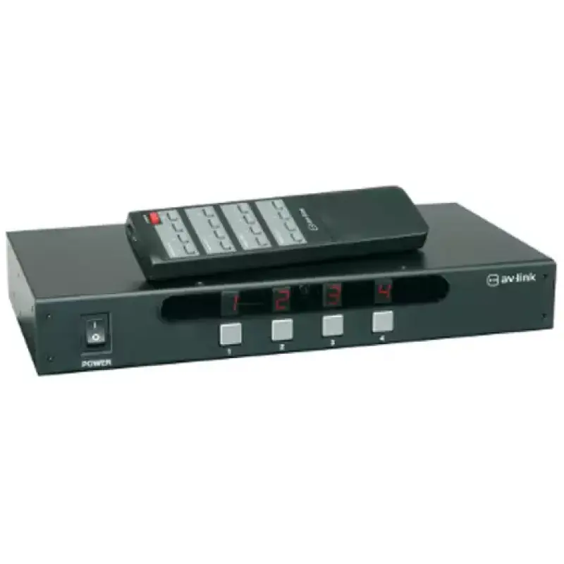 Avlink - Avlink - Ad - AV44 4:4 A/v Matrix Switcher With Ir Remote Control