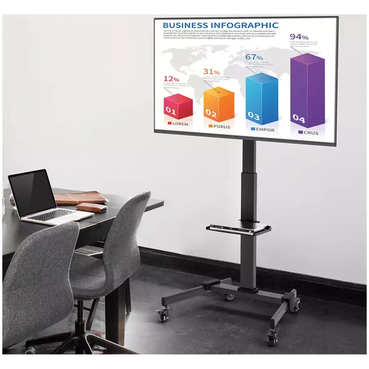 Avlink Tv Trolley With Shelf 32INCH - 55INCH - Image 8