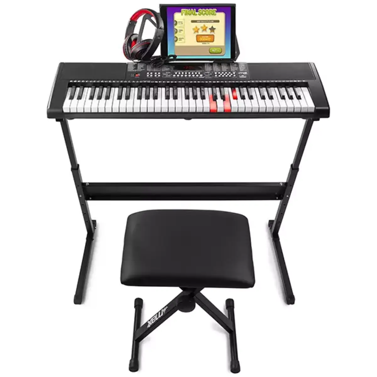 Max - KB5SET - Electronic Keyboard Illuminated 61 - Key Set - Image 2