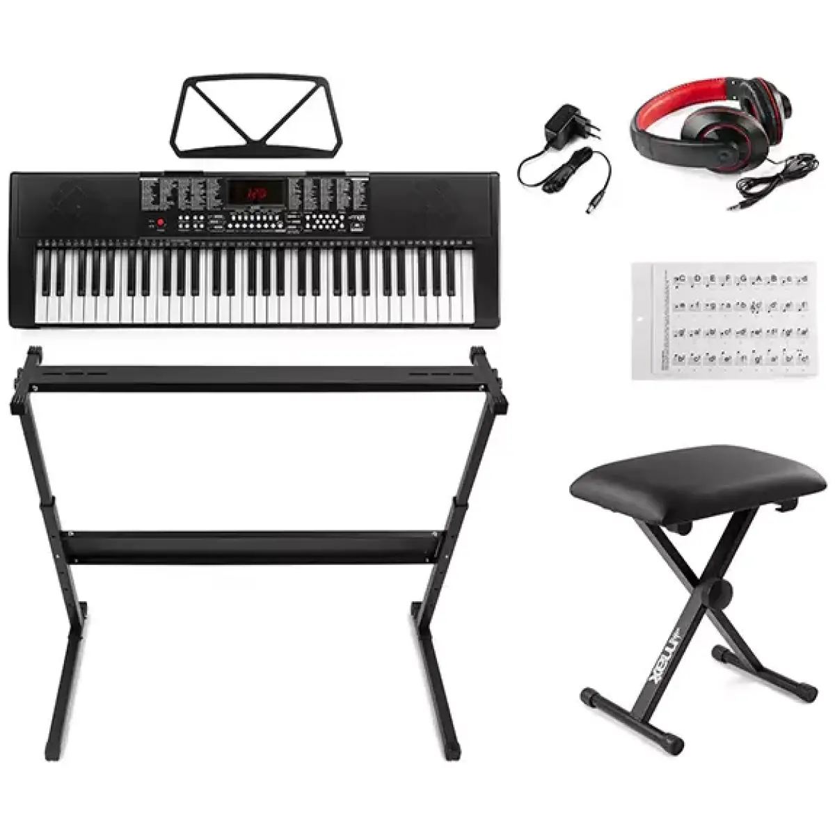 Max - KB5SET - Electronic Keyboard Illuminated 61 - Key Set - Image 3