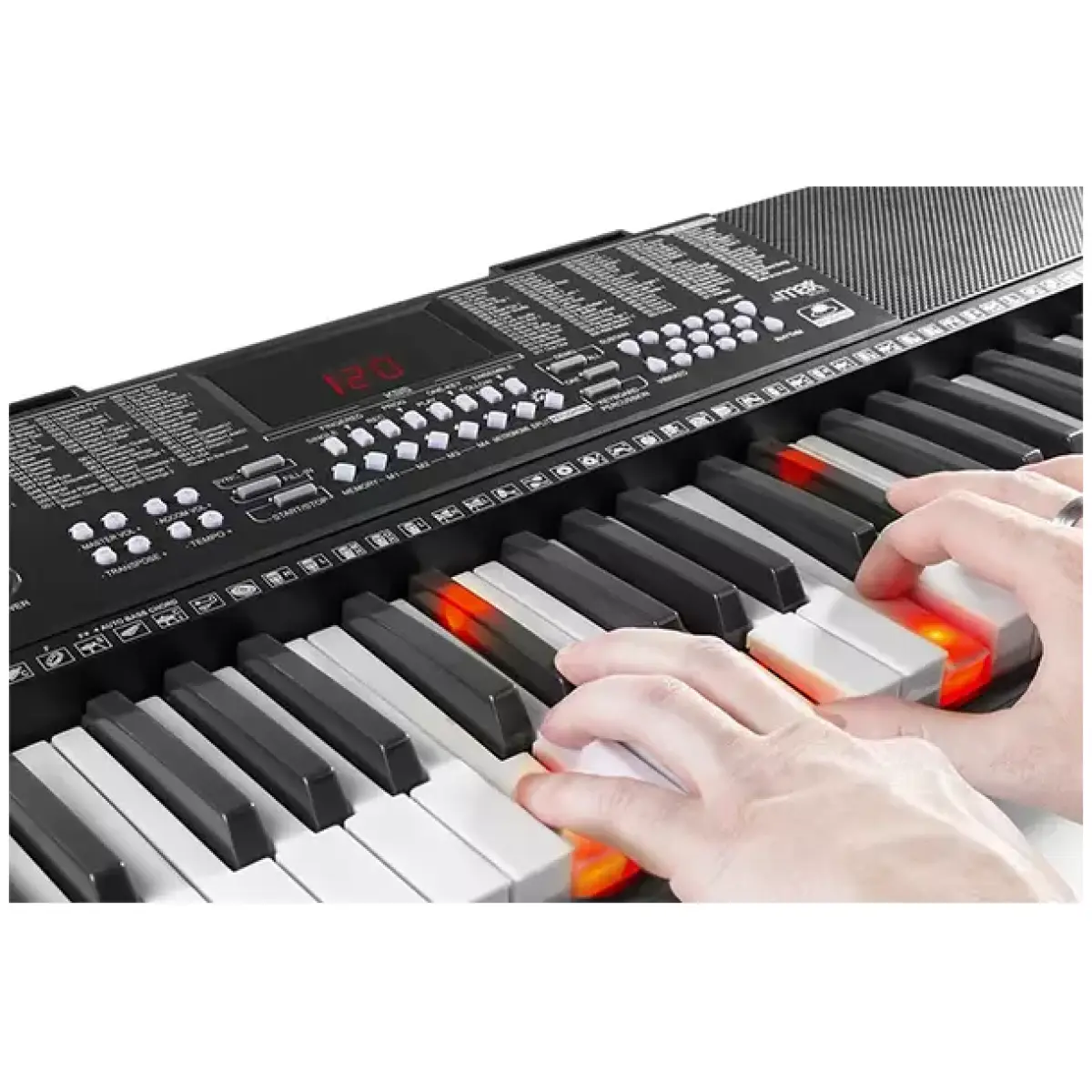 Max - KB5SET - Electronic Keyboard Illuminated 61 - Key Set - Image 4