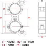 Beamz - BC50 - 100D - Swivel Coupler - Image 4
