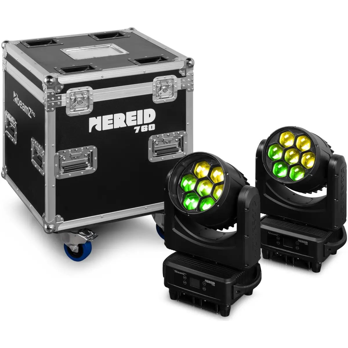 Beamzpro NEREID760 Led Moving Head Wash IP65 7X 60W [2 Pieces In Flightcase] - Image 2