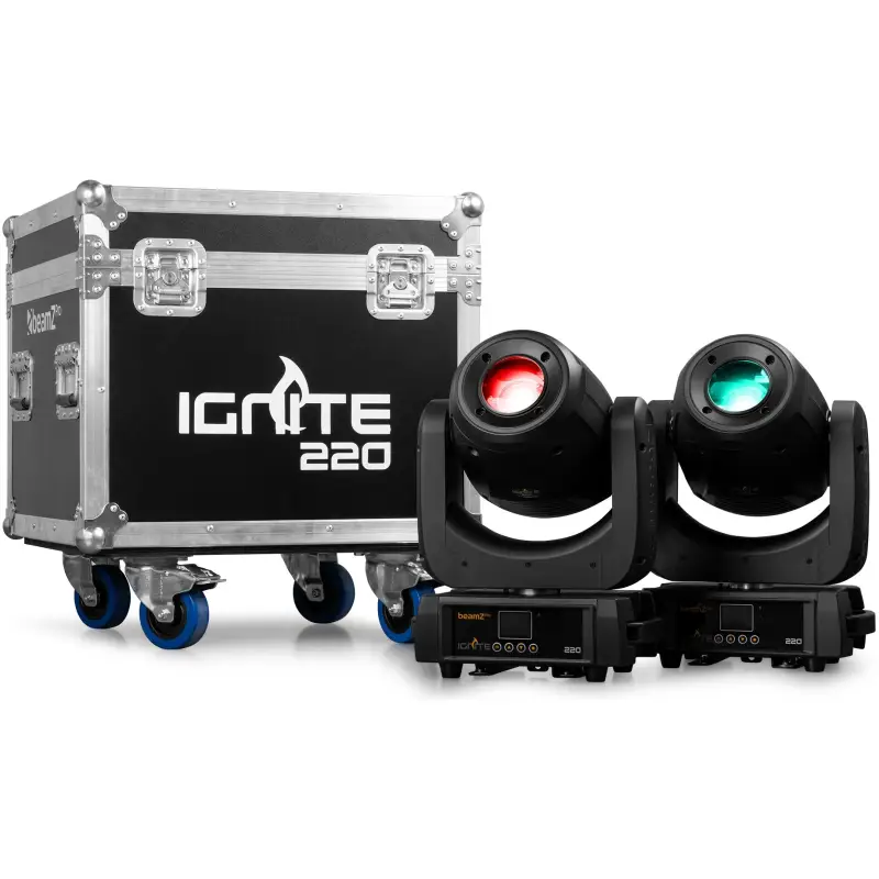 Beamzpro IGNITE220 Led Moving Head Spot 1X 220W [2 In A Flightcase]