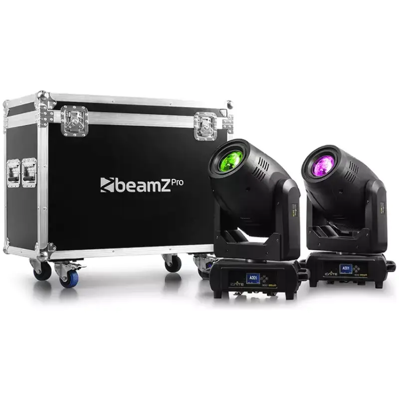 Beamzpro IGNITE300A Led Moving Head Beam - Spot - Wash 1X 300W With Animation [2 In A Flightcase]