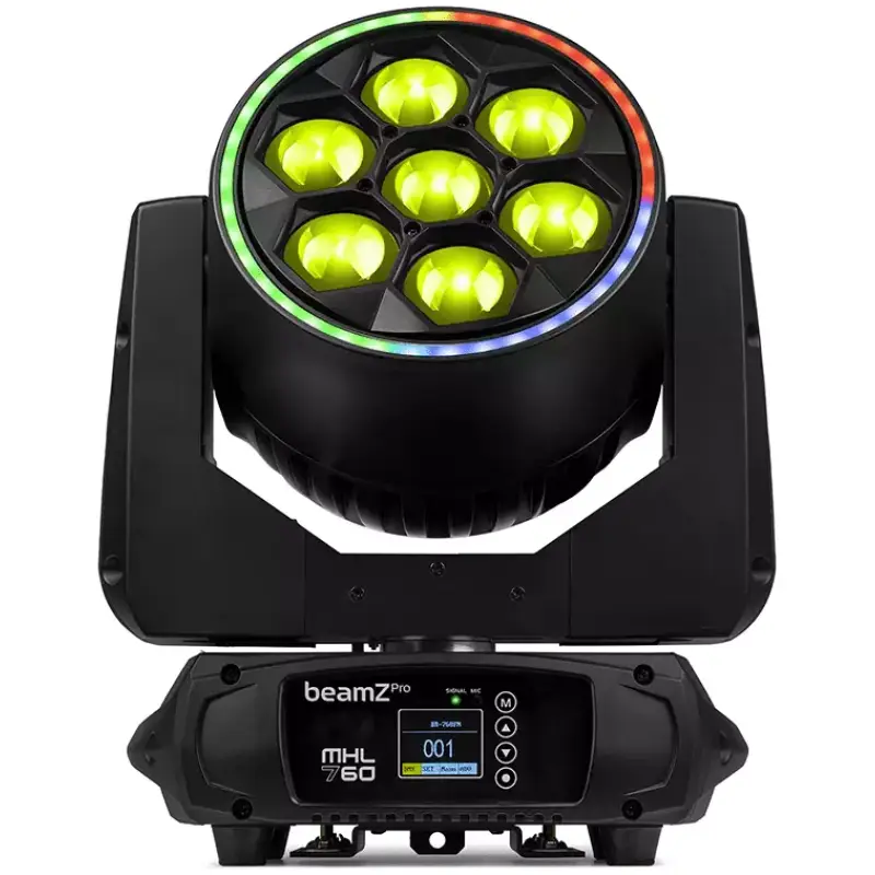 Beamzpro MHL760 Led Moving Head Bee Eye Zoom 7X 60W Rgbw