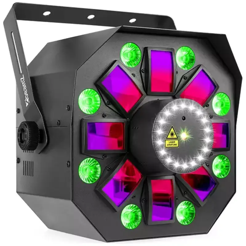 Beamz Multibox Led Effect With Laser And Strobe 18X 0.2W Led 9X 8W Rgbawuvp