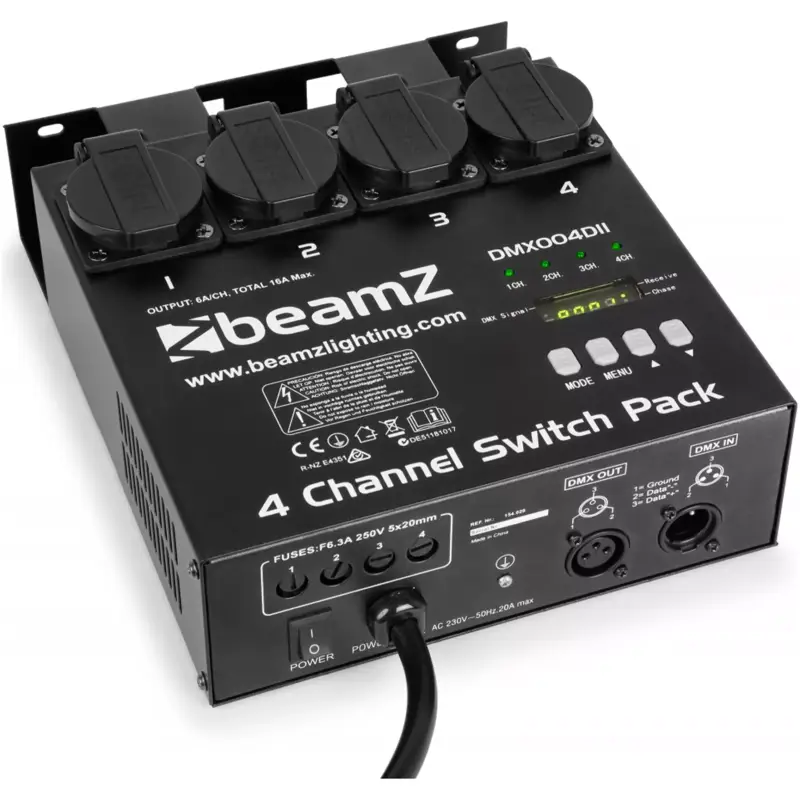 Beamz Dmx Switch Pack Ii 4 Channel