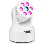 BEAMZ NOVA68G-WH LED MOVING HEAD WASH 6x 8W RGBW GOBO WHITE - Image 4