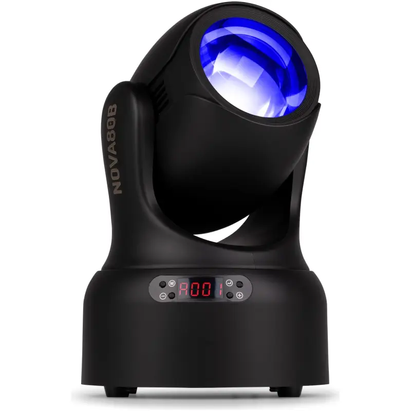 BEAMZ NOVA80B-BK LED MOVING HEAD WASH 1x 80W GOBO BLACK