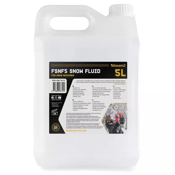 160579B_1-1 Beamz FSNF5 Snow Fluid 5L - Image 1
