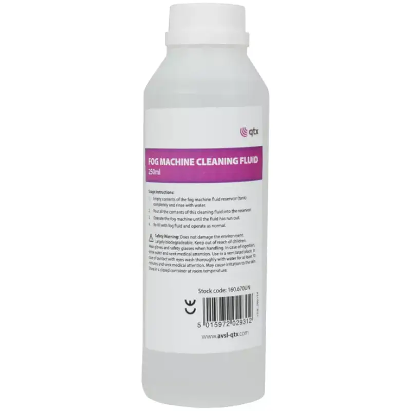 Qtx Fog Machine Cleaning Fluid 250ML