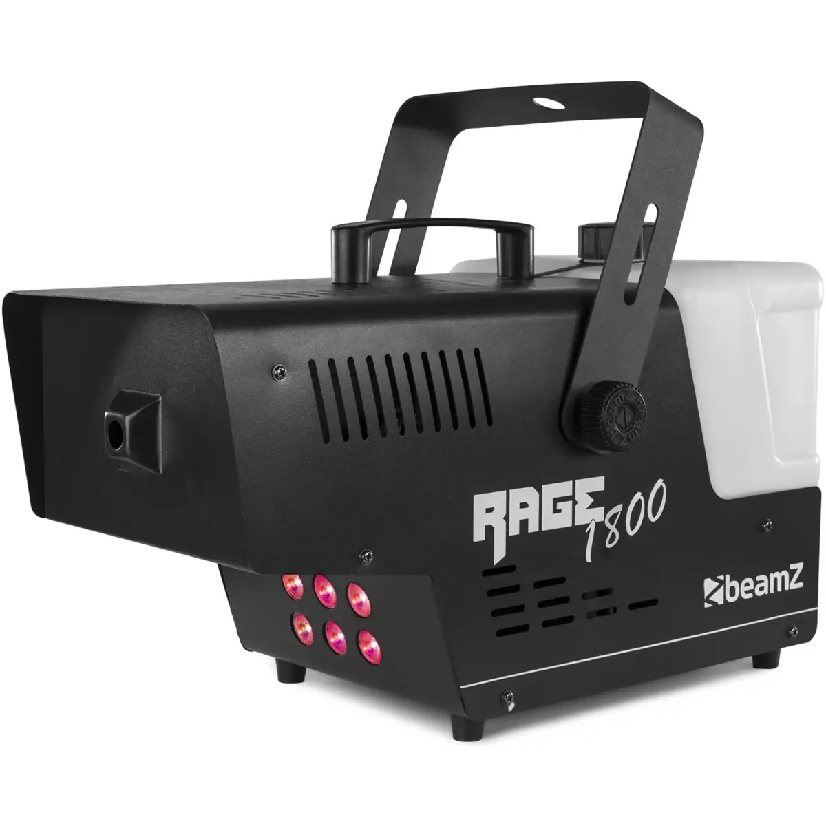 Beamz RAGE1500LED Smoke Machine 1800W Rgba 6X 9W Wireless Remote - Image 2