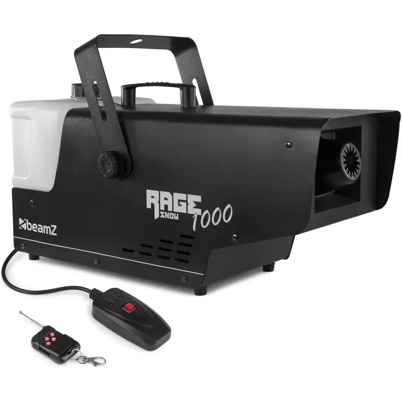 Beamz RAGE1000 Snow Machine 1000W Wireless Remote