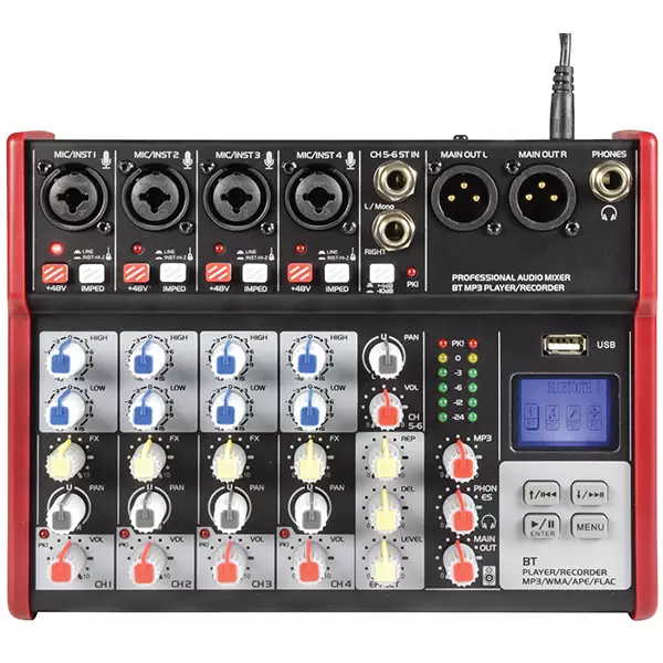 170872CT_2 Citronic - Csm - 6 Music Mixer With BT/USB/MP3 - Image 1