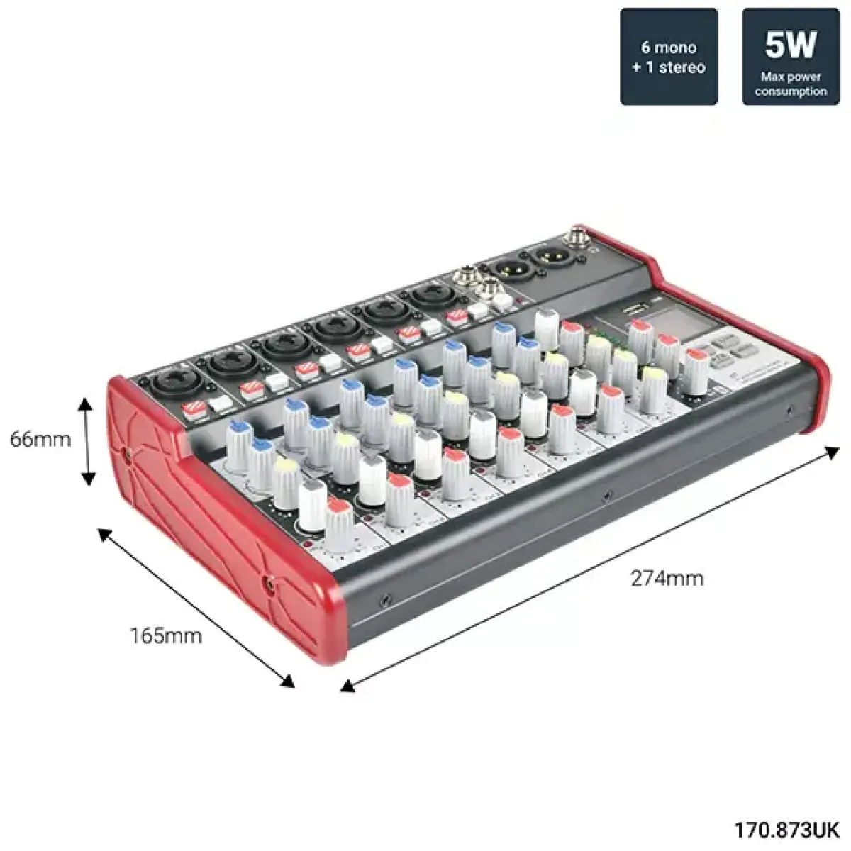 Citronic - Csm - 8 Music Mixer With BT/USB/MP3 - Image 3