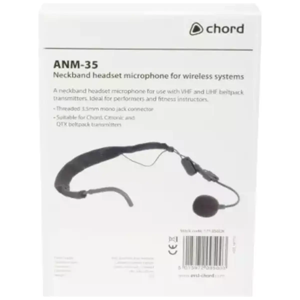 Chord Anm - 35 Neckband Microphone Black 3.5MM - Image 3