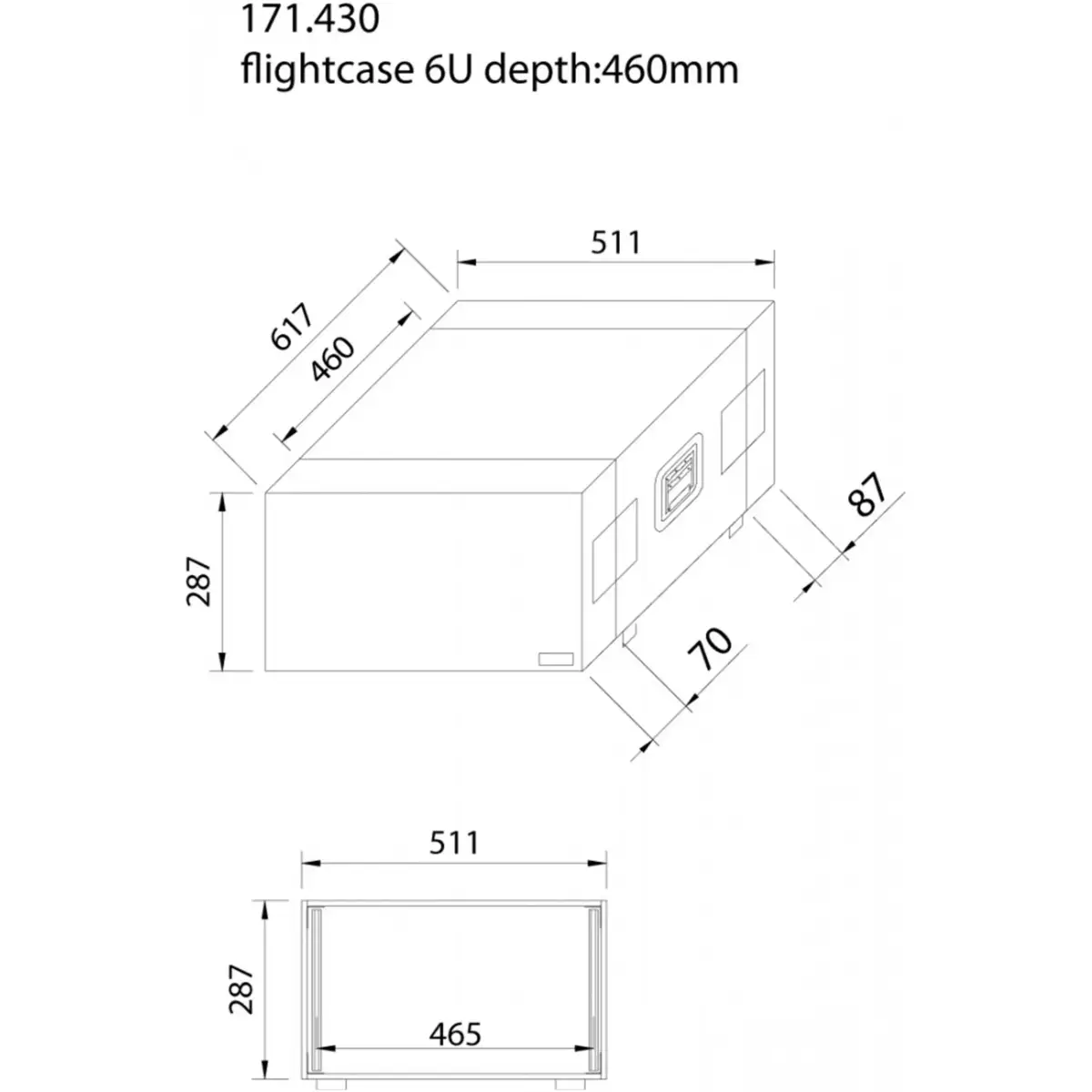 Power Dynamics - Pdm - 19IN Case 6U For Disco Equipment - Image 2