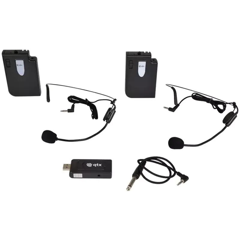 Qtx U - Mic - 863.2+864.8 - N Dual Neckband Microphone Uhf